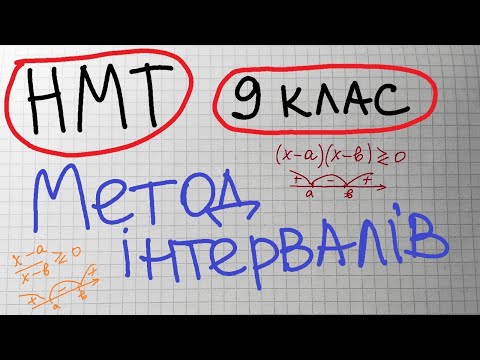Видео: НМТ. 9 кл. Метод інтервалів. Приклади.