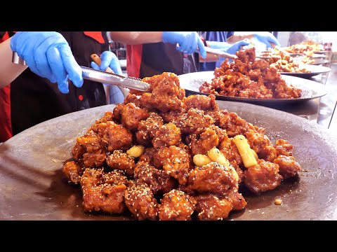 Видео: 4 аромата Dakgangjung, Креветки Канчжон, Курица по-корейски | Корейская уличная еда