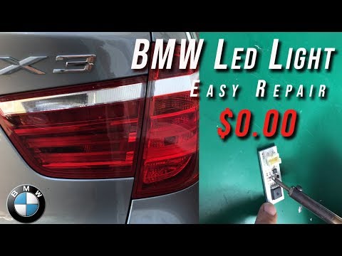 Видео: Задний светодиодный фонарь BMW X3 не работает — ремонт