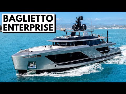 Видео: 125' BAGLIETTO 38M "ENTERPRISE" СУПЕРЯХТ-ТУР Роскошная яхта на заказ - ЧАСТЬ 1