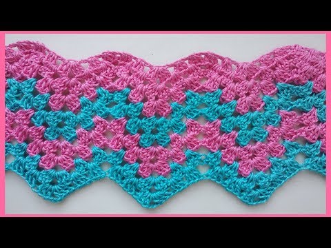Видео: Зигзаг крючком / Zig Zag, Crochet Chevron