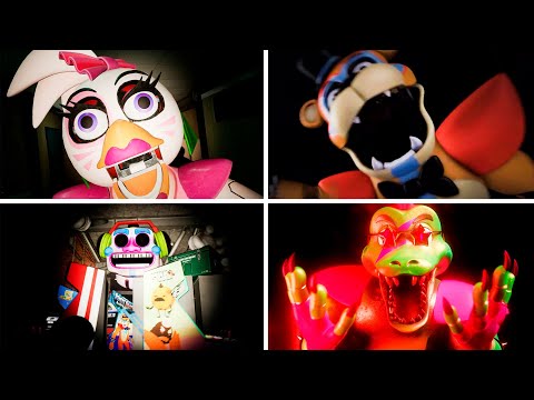 Видео: FNAF SECURITY BREACH - ВСЕ СКРИМЕРЫ ФНАФ 9! FNAF 9 ALL JUMPSCARES