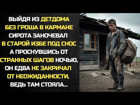 Видео: Выйдя из детского дома без гроша в кармане, сирота заночевал в старой избе под снос. А проснувшись..