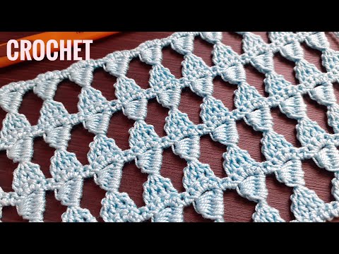 Видео: Ажурный узор крючком. Easy crochet patterns for beginners.