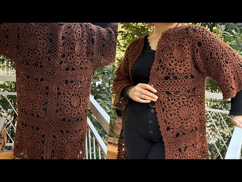 Видео: Секреты вязания крючком мотивного кимоно! ❤️‍🔥 #вязание крючком #сделай сам #кардиган #кимоно