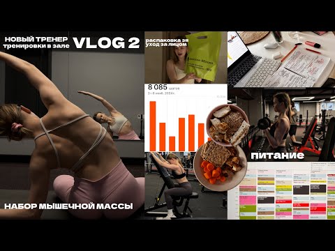 Видео: vlog 2: тренировки в зале, массанабор, жизнь по расписанию + чуть-чуть бьюти