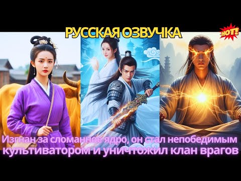 Видео: Изгнан за сломанное ядро, он стал непобедимым культиватором и уничтожил клан врагов!