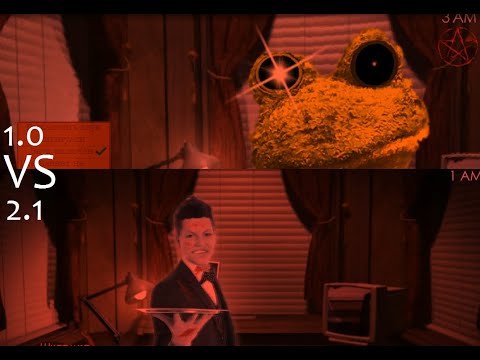 Видео: Адская ночь | Сравнение | Пять Ночей с Фрогги 2 (1.0 VS 2.1)