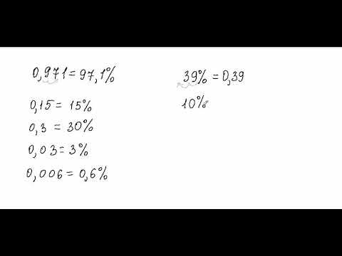 Видео: Как перевести проценты в дробь и наоборот