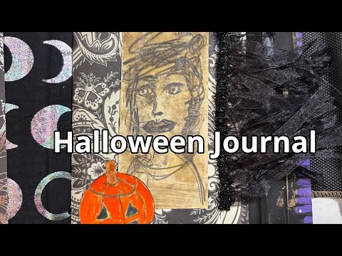 Видео: РАБОТА НАД МОИМ ХЭЛЛОУИНСКИМ ЖУРНАЛОМ — бусины и оригинальные рисунки