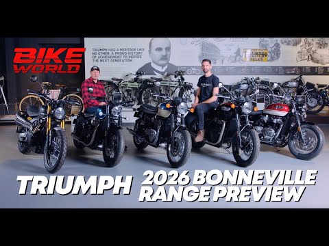 Видео: НОВОСТИ МОТОЦИКЛОВ: ПРЕДВАРИТЕЛЬНЫЙ ОБЗОР НОВОЙ МОДЕЛИ TRIUMPH BONNEVILLE 2026 ГОДА
