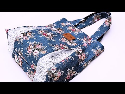 Видео: Как сделать милую большую сумку из кружева/урок шитья [Kim's sewing]