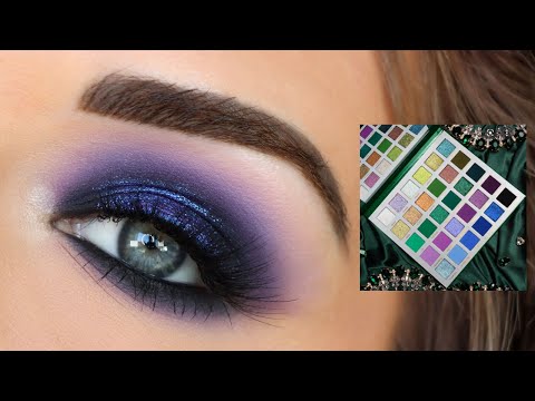Видео: Подробный урок по созданию фиолетово-черного смоки-айз | Палитра Mikayla x Glamlite Paht 2