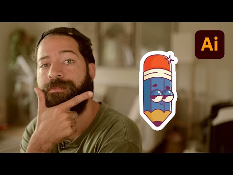 Видео: Разработка набора наклеек в Adobe Illustrator. Часть 1