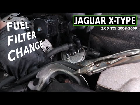 Видео: Замена топливного фильтра JAGUAR X-TYPE 2.0D TDCI 2003-2009