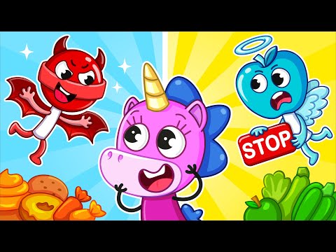 Видео: Конфеты или Фрукты?! | Полезная vs Вредная Еда и Другие Развивающие Мультики 🍭🍎 | Крошка Мими🦄