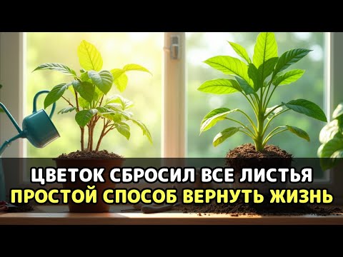 Видео: Цветок сбросил все листья за ночь, но один приём вернул ему жизнь