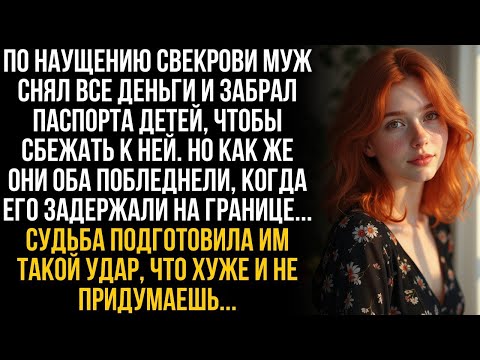 Видео: Муж со свекровью сняли все наши деньги и забрали паспорта сыновей, чтобы он сбежал. Но когда она