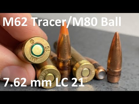 Видео: Американские 7.62 mm Tracer M62/Ball M80