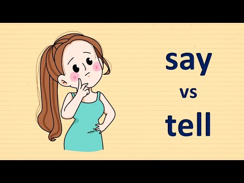 Видео: Разница между глаголами say и tell