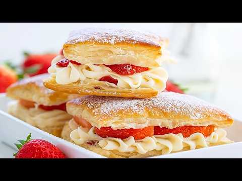 Видео: У вас есть слоёное тесто и клубника? Этот гениальный трюк лучше любого клубничного торта!