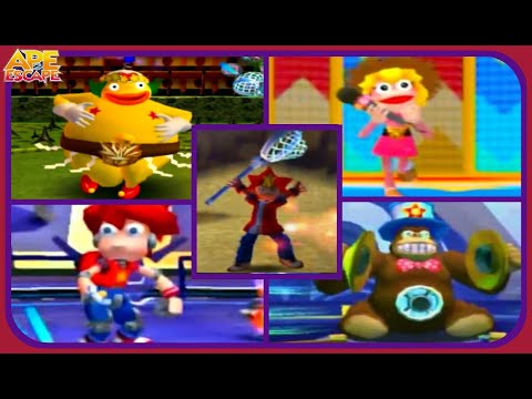 Видео: Ape Escape 2: Spike Returns - Все встречи с боссами - БЕЗ УЩЕРБА!!