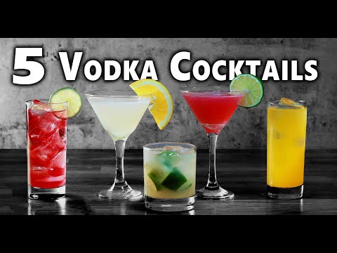 Видео: 5 простых коктейлей с водкой, которые можно приготовить дома | Booze On The Rocks