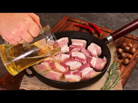 Видео: Испанский повар научил меня этому трюку: пиво делает сало мягким, как масло.