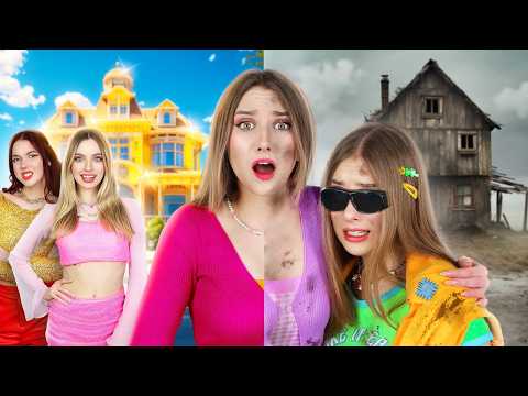 Видео: Бездомная Семья и Богатая Семья Стали Соседями! Моя Младшая Сестра Слепая
