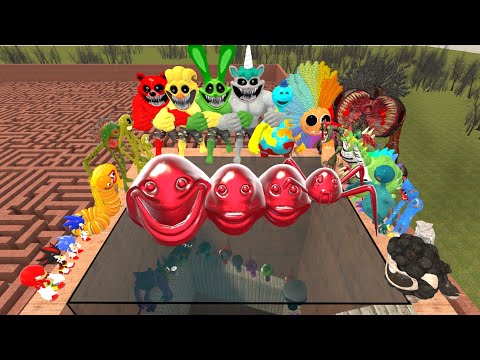 Видео: Пинаем совершенно нового сада семьи Банбан в Maze, зоономалию Хагги Спрунки Поу Боу в Garry's Mod!