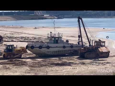 Видео: Трубоукладчик ЧЗПТ ТГ502 в работе ему помогает бульдозер Zoomlion