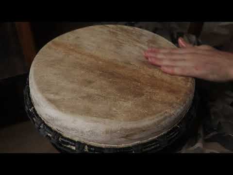 Видео: перетяжка барабана джембе
