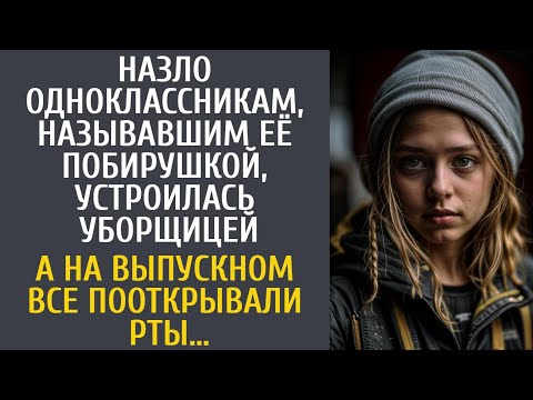 Видео: Назло одноклассникам, называвшим её побирушкой, устроилась техничкой… А на выпускном все остолбенели