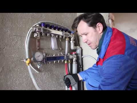 Видео: 10 Практикум ТП. Подключение контуров теплого пола к распределительному коллектору...