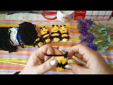Видео: #наталивяжет ,Мастер класс ,брелок пчёлка 🐝.#мастеркласс #