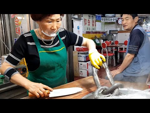 Видео: Корейская Колбаса / Кровавая колбаса Бабушкины - корейская уличная еда