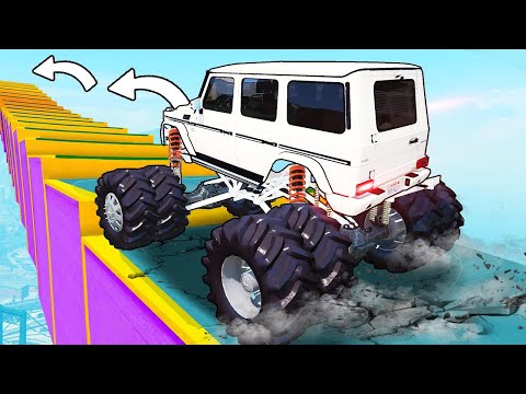 Видео: КАК ДАЛЕКО СМОЖЕТ ЧИТ МОНСТР ТРАК ЗАБРАТЬСЯ ПО СТУПЕНЬКАМ ЛЕСТНИЦЫ? ЭКСПЕРИМЕНТЫ ГТА 5!