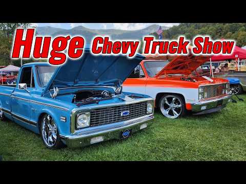Видео: Огромная выставка грузовиков Chevrolet C-10 в долине