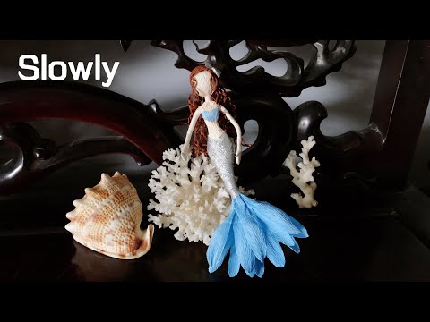 Видео: ABC TV | Как сделать сказочную куклу Русалочки Ариэль из крепированной бумаги (медленно)