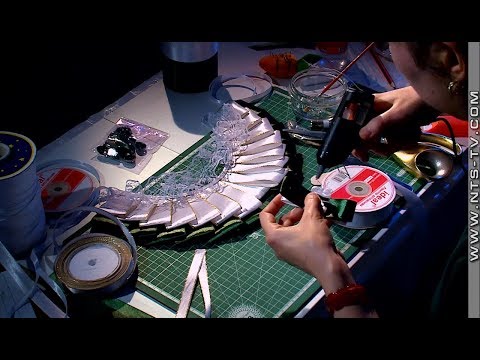 Видео: «Территория творчества: Воротник из лент»