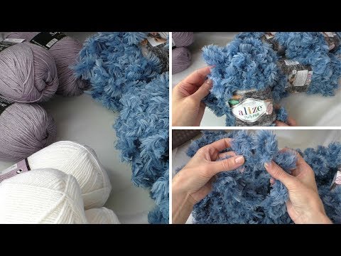 Видео: Как связать пушистый плед из "ALIZE PUFFY FUR"///Обзор пряжи от ЯрнХаус.