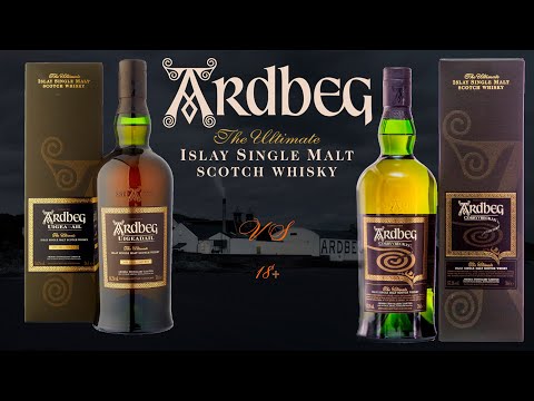 Видео: Сравнение Ardbeg Uigeadail 54.2% и Ardbeg Corryvreckan 57.1%. ЛИЦОМ К ЛИЦУ.