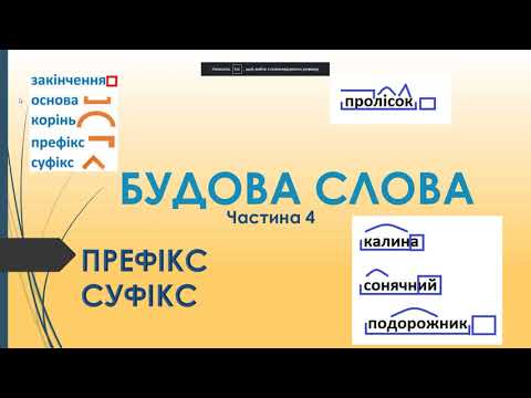 Видео: Будова слова (частина 4). Префікс, суфікс.