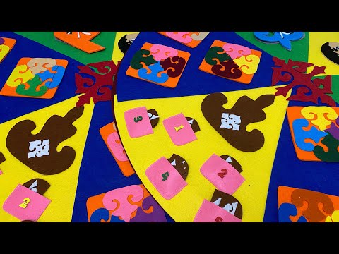 Видео: Біртұтас тәрбие/Көрнекілік/Ұлттық нақыштағы ойындар #diy #felting #handmade #фетрденойын