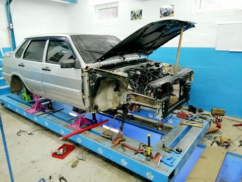 Видео: ВАЗ 2115.  Вытяжка кузова. Удаление лишнего. Сварочные работы.