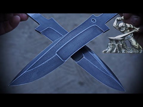 Видео: Ковка клинков из секретной ниобиевой стали от авиационной пушки Су-27.
