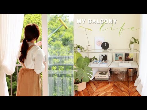 Видео: Балкон с моим вкусом🌿☕ (Уборка и косметический ремонт балкона/﻿﻿Домашнее кафе с видом на лес)