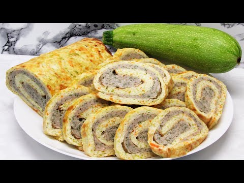 Видео: Пара КАБАЧКОВ и ФАРШ! Шикарный рецепт на все ЛЕТО! Вкусные рецепты из кабачков