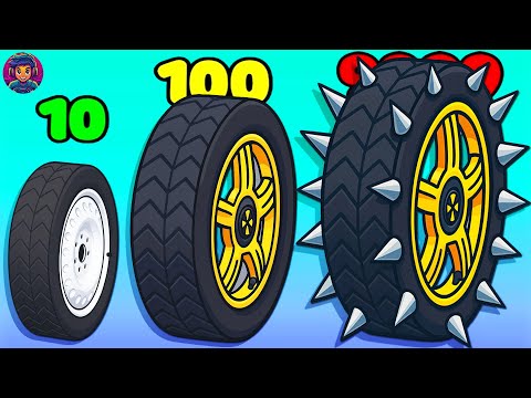 Видео: ЭВОЛЮЦИЯ РОСТА ПОКРЫШКИ ДЛЯ СЖИМАНИЯ ПРЕДМЕТОВ И КОЛЕС! Level Up Wheel