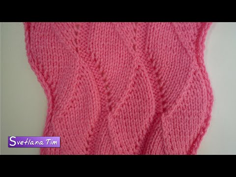 Видео: Для вязания джемпера, свитера, снуда можно использовать ВОЛНИСТЫЙ УЗОР. Вязание спицами УЗОРЫ № 225